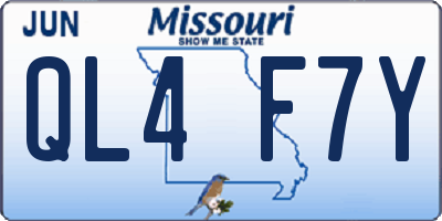 MO license plate QL4F7Y