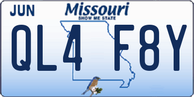 MO license plate QL4F8Y