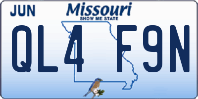 MO license plate QL4F9N