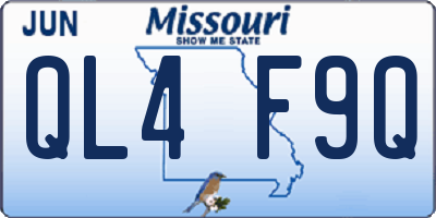 MO license plate QL4F9Q