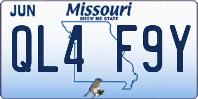 MO license plate QL4F9Y