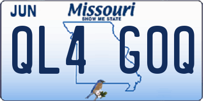 MO license plate QL4G0Q