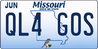 MO license plate QL4G0S