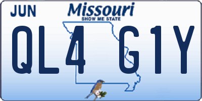 MO license plate QL4G1Y