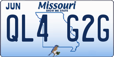 MO license plate QL4G2G