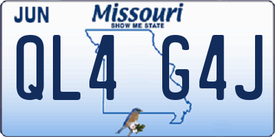 MO license plate QL4G4J