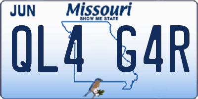 MO license plate QL4G4R