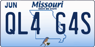 MO license plate QL4G4S