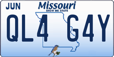 MO license plate QL4G4Y
