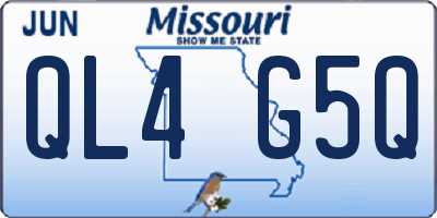 MO license plate QL4G5Q