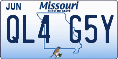MO license plate QL4G5Y