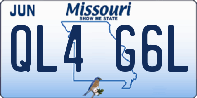 MO license plate QL4G6L