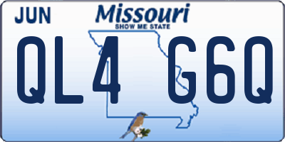 MO license plate QL4G6Q