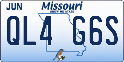 MO license plate QL4G6S