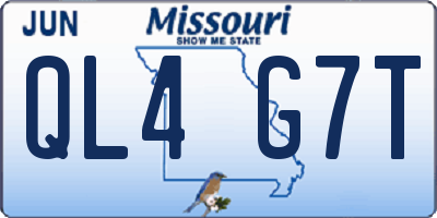 MO license plate QL4G7T