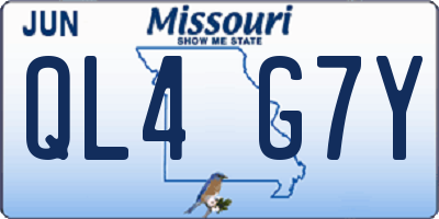 MO license plate QL4G7Y