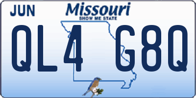 MO license plate QL4G8Q