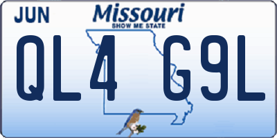 MO license plate QL4G9L