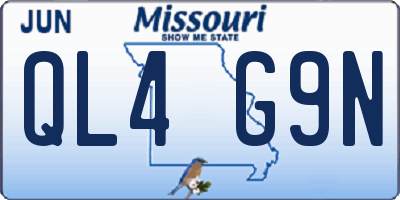 MO license plate QL4G9N