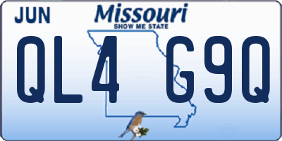 MO license plate QL4G9Q