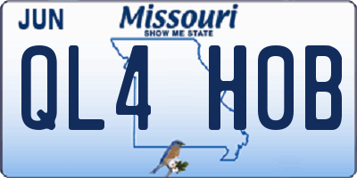 MO license plate QL4H0B
