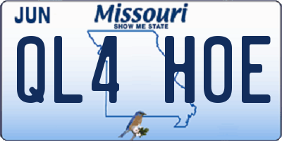 MO license plate QL4H0E