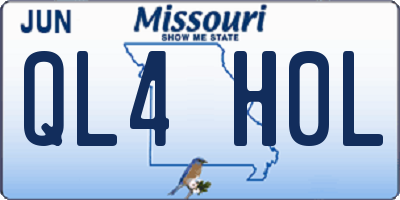 MO license plate QL4H0L