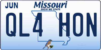 MO license plate QL4H0N