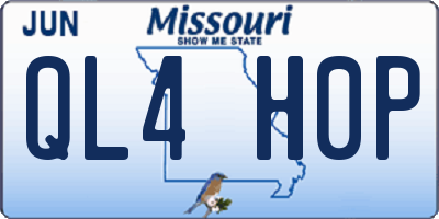 MO license plate QL4H0P