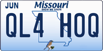 MO license plate QL4H0Q