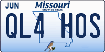 MO license plate QL4H0S