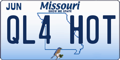 MO license plate QL4H0T