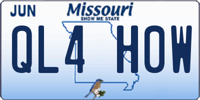 MO license plate QL4H0W