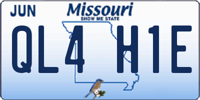MO license plate QL4H1E