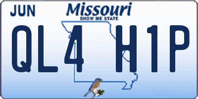 MO license plate QL4H1P
