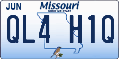 MO license plate QL4H1Q