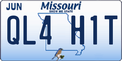 MO license plate QL4H1T