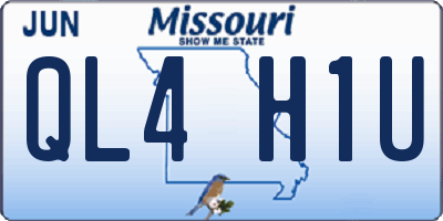 MO license plate QL4H1U