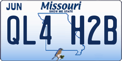 MO license plate QL4H2B