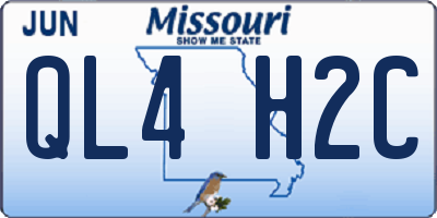 MO license plate QL4H2C