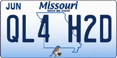 MO license plate QL4H2D