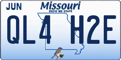 MO license plate QL4H2E