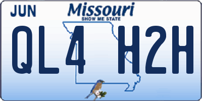 MO license plate QL4H2H