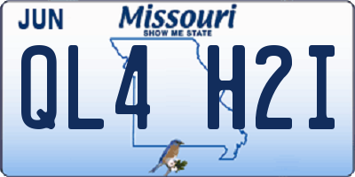 MO license plate QL4H2I