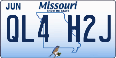 MO license plate QL4H2J