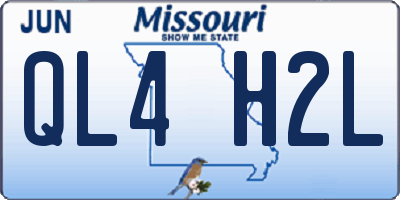 MO license plate QL4H2L