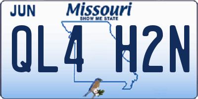 MO license plate QL4H2N