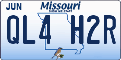 MO license plate QL4H2R