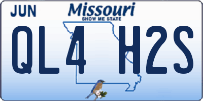 MO license plate QL4H2S