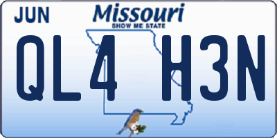 MO license plate QL4H3N
